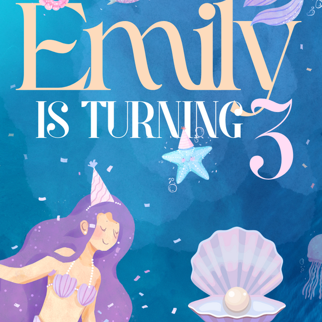 Mermaid Theme Birthday Banner