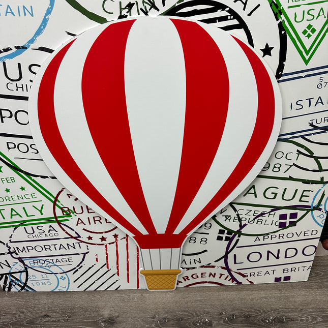 3.5ft Red Hot Air Balloon cutout- final sale