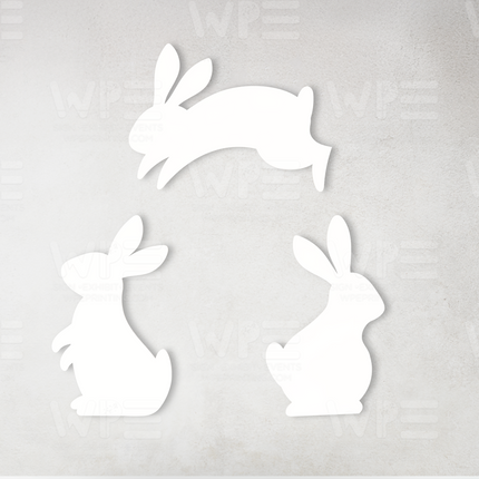 White Bunny Cutouts