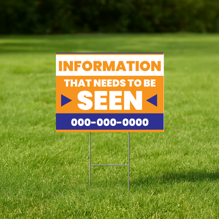 Single Sided Yard Sign 18x24