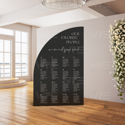 Single Board Seating Chart - Choose Shape