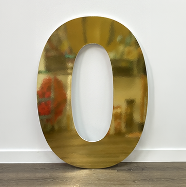 Large Metallic Number Display
