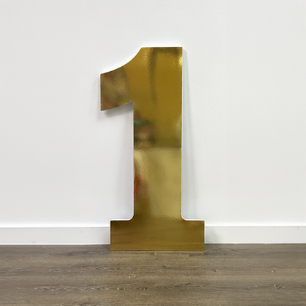 Large Metallic Number Display
