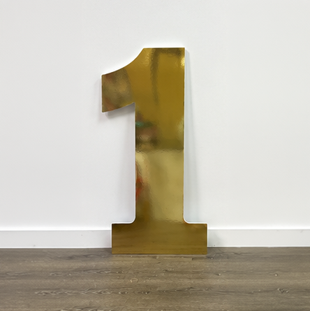 Large Metallic Number Display