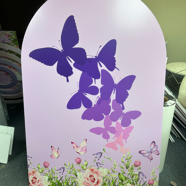 5.5ft Purple Butterflies Foam Board- last chance