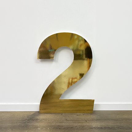 Large Metallic Number Display