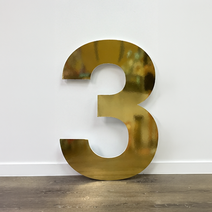 Large Metallic Number Display