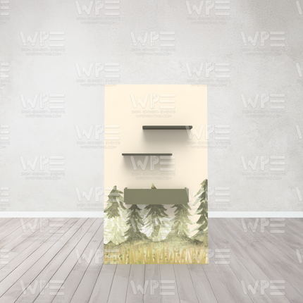 Planter Box Backdrop with Shelves