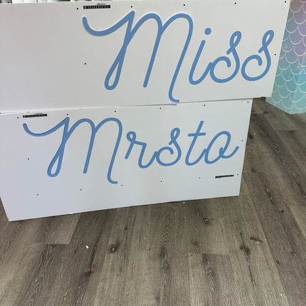 Miss to Mrs 3d Lettering- final sale