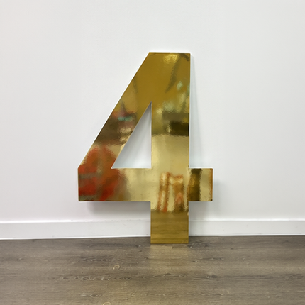 Large Metallic Number Display