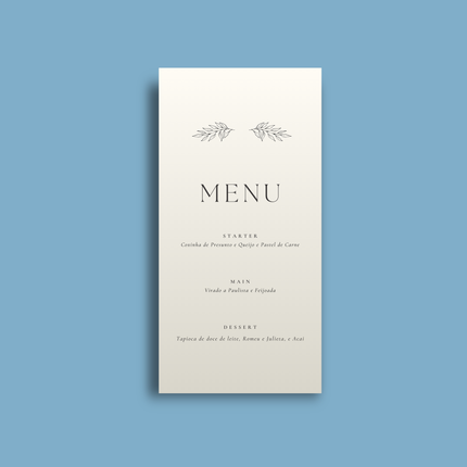 Menu Cards - Premium 130lb Paper