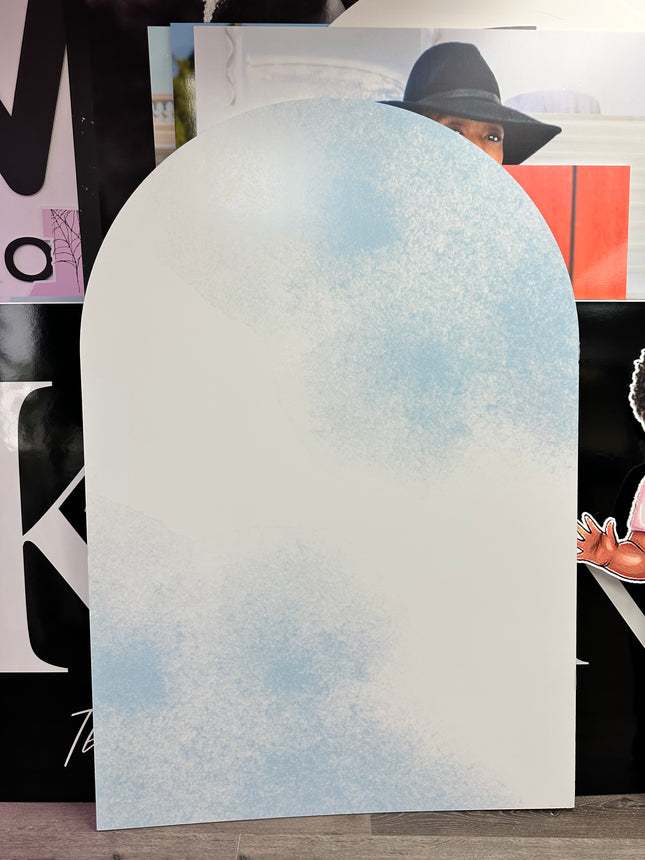 Last Chance- White & Light blue 5.5ft foam board