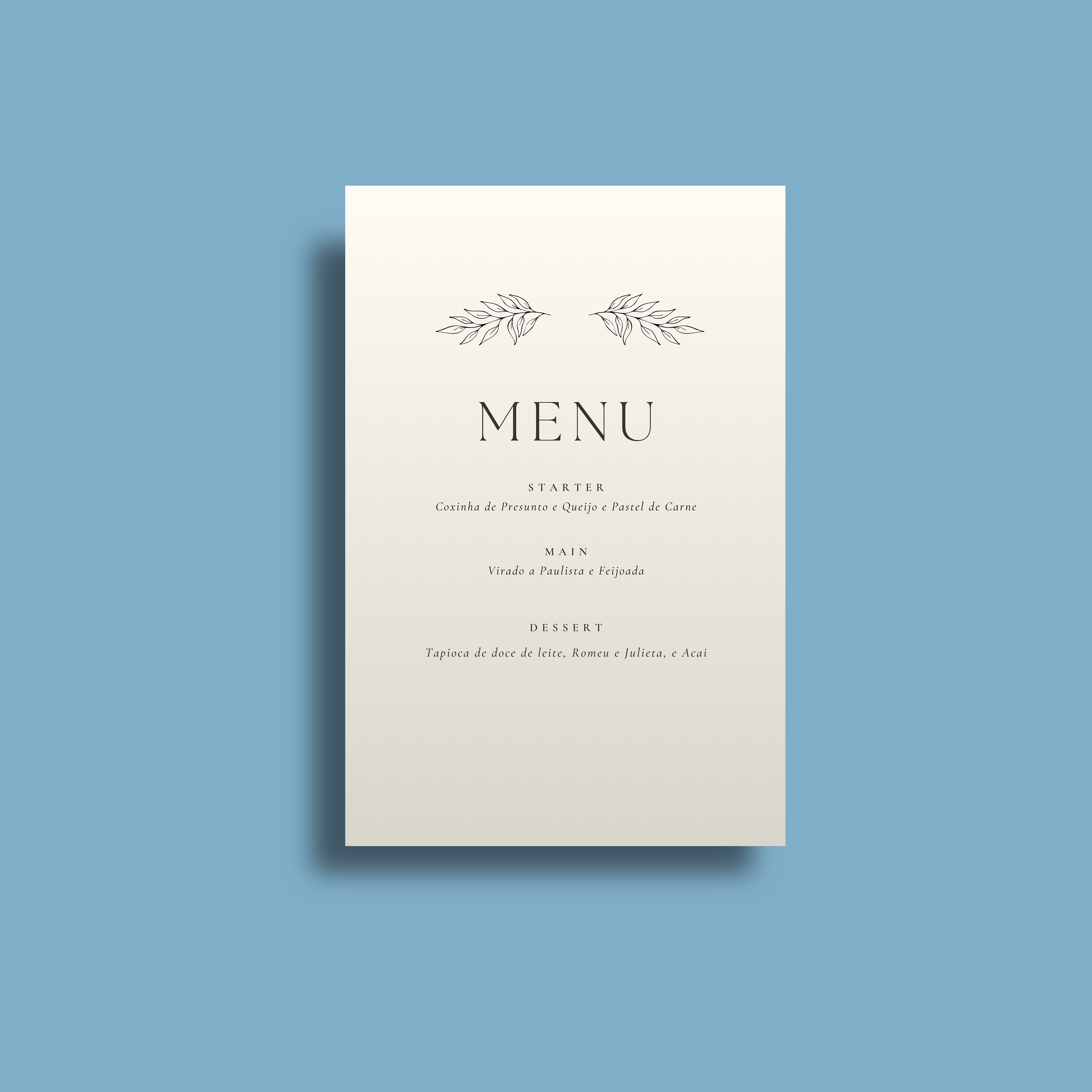 Menu Cards - Premium 130lb Paper – WPE Production