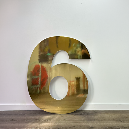 Large Metallic Number Display