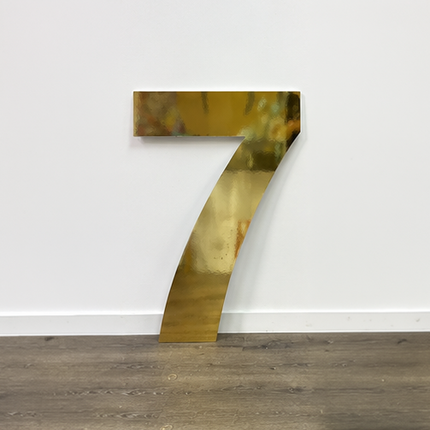 Large Metallic Number Display