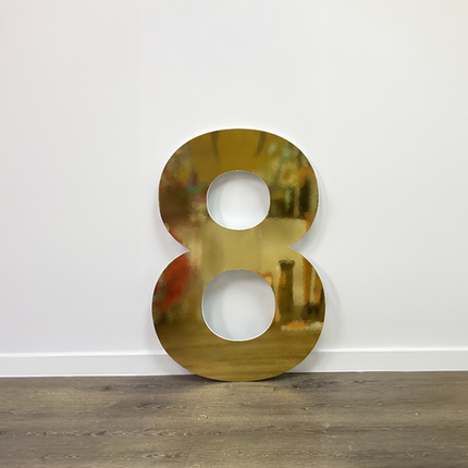Large Metallic Number Display