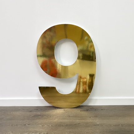 Large Metallic Number Display