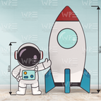 Rocket Backdrop & Astronaut cutout