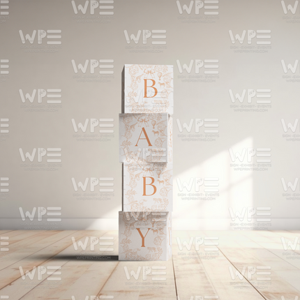 3D Baby Block Cube Boxes