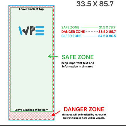 Retractable Banner - Single Side - 33.5"x85.7"