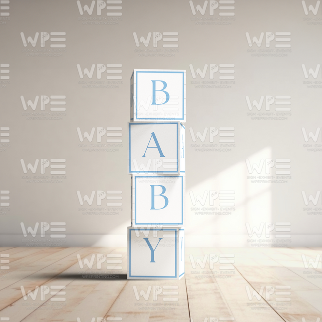 3D Baby Block Cube Boxes