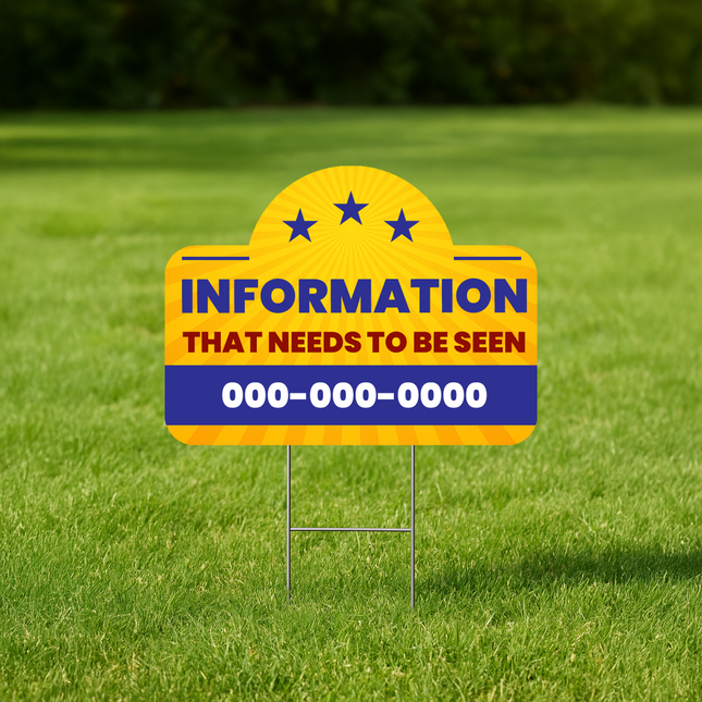 Personalized Shaped Yard Sign - 18x24 in - Single-Sided