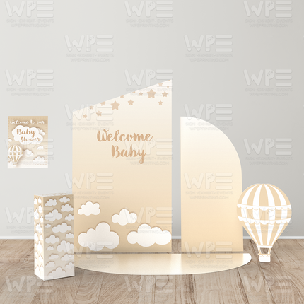 Dreamy Sky Baby Shower Backdrop Set