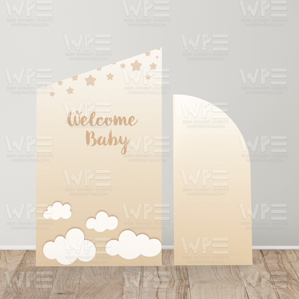 Dreamy Sky Baby Shower Backdrop Set