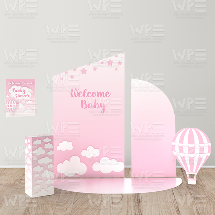 Dreamy Sky Baby Shower Backdrop Set