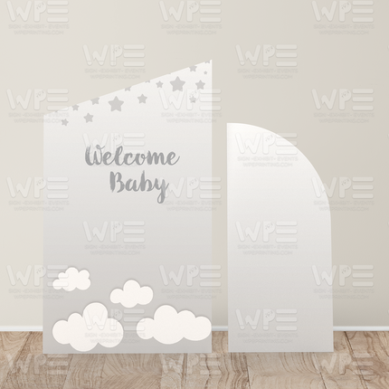 Dreamy Sky Baby Shower Backdrop Set