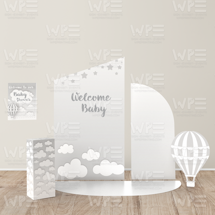 Dreamy Sky Baby Shower Backdrop Set