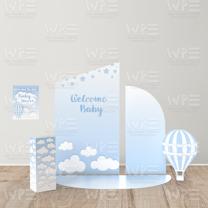 Dreamy Sky Baby Shower Backdrop Set