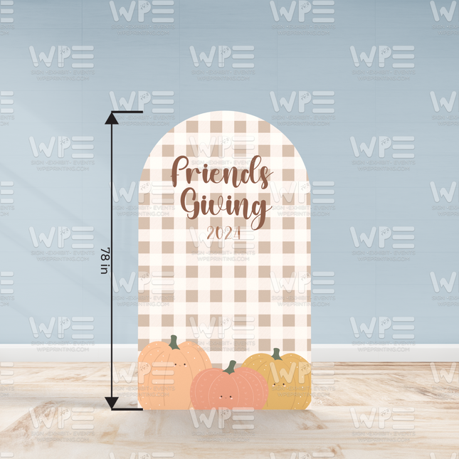 Gingham Friendsgiving 2024 Arch