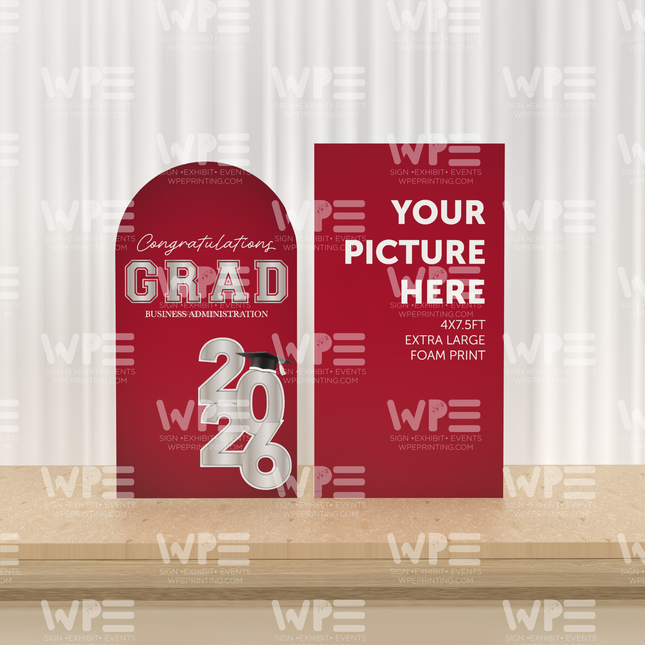 Graduation Arch + Extra-Large Custom Foam Print Set