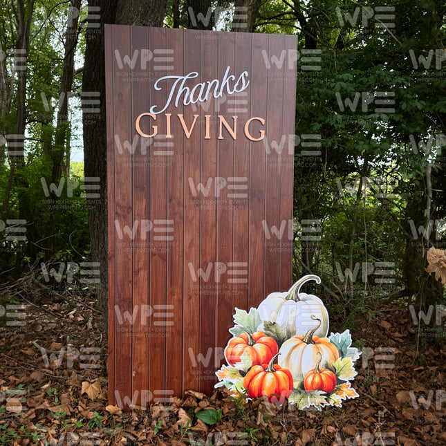 Fall Wood Print Backdrop Set 001