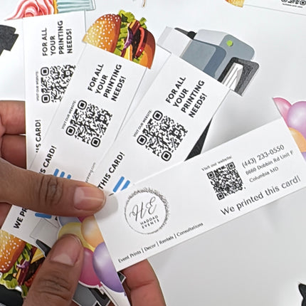50 - Custom Die-Cut Foldable Business Cards