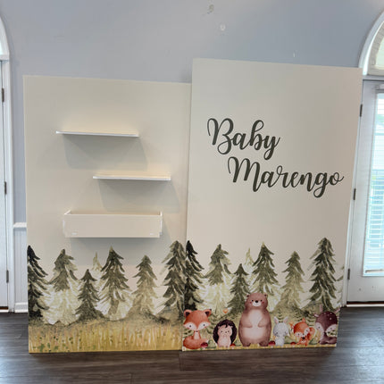 Planter Box Backdrop with Shelves
