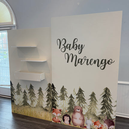 Planter Box Backdrop with Shelves