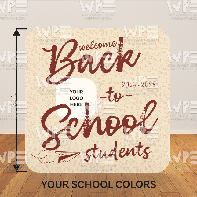 "Welcome Back Students 3 " Backdrop 7.5ft x 7.5ft