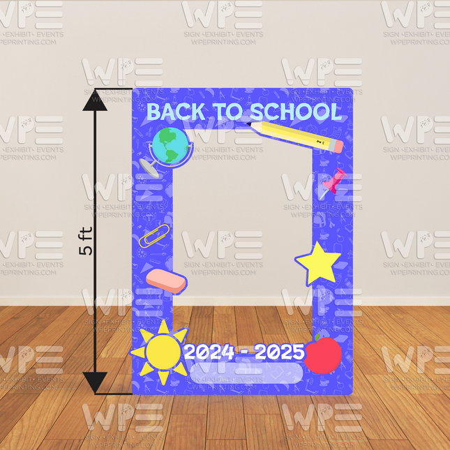 "Back to School frame" Backdrop 3.5ft x 5ft