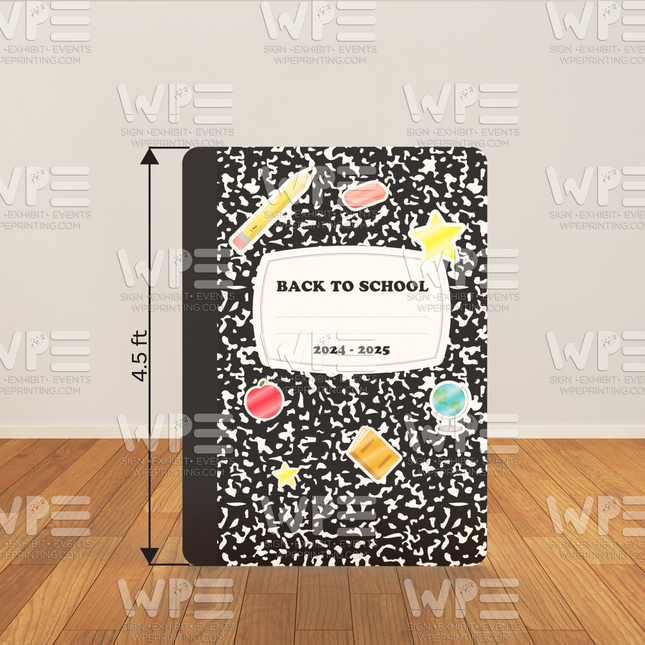 "Composition notebook" Backdrop 3.3ft x 4.5 ft