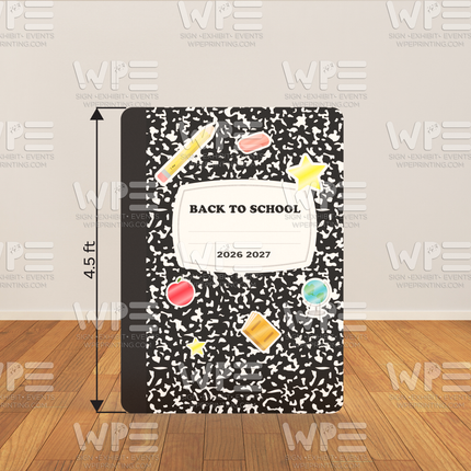 "Composition notebook" Backdrop 3.3ft x 4.5 ft