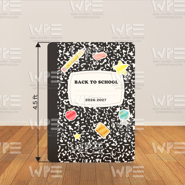 "Composition notebook" Backdrop 3.3ft x 4.5 ft