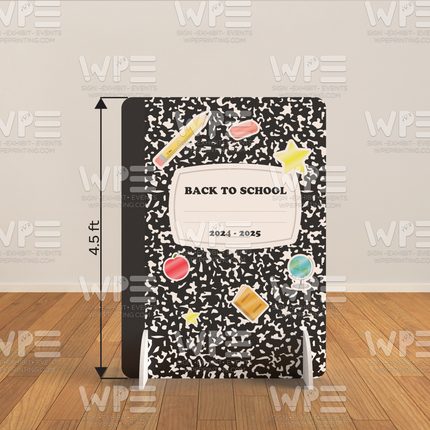 "Composition notebook" Backdrop 3.3ft x 4.5 ft