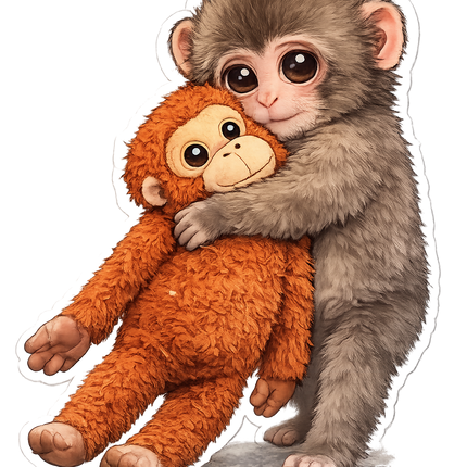 Punch The Monkey Foam Cutout