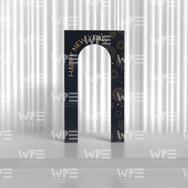 Dark Blue New Year Backdrop  - 001