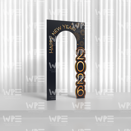 Dark Blue New Year Backdrop  - 002