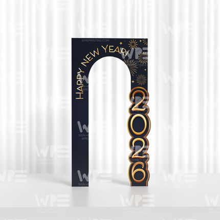 Dark Blue New Year Backdrop  - 002