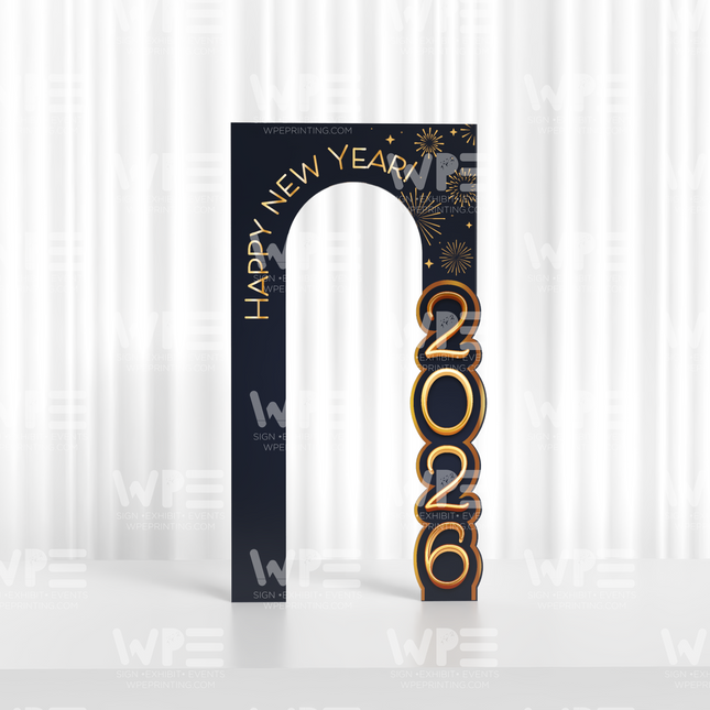 Dark Blue New Year Backdrop  - 002