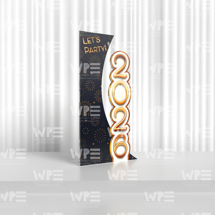 Dark Blue New Year Backdrop  - 003